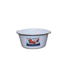 22cm OEM  Enamel Mixing Bowl Salad Bowl Cereal Bowl